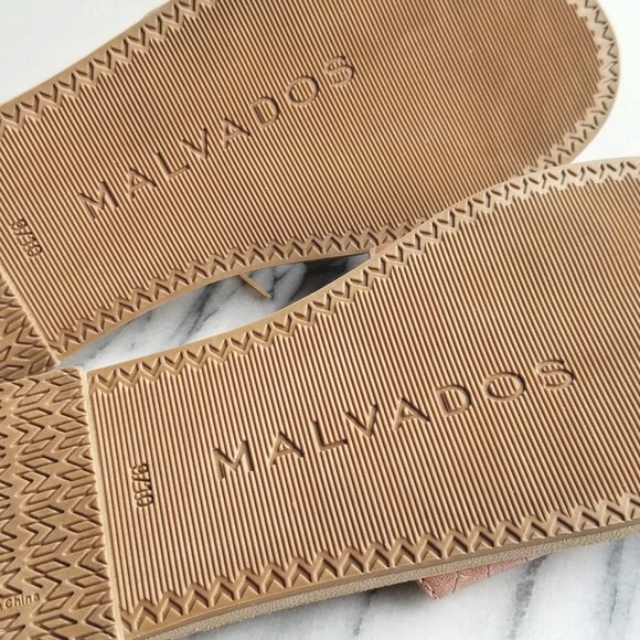 MALVADOS Faux Reptile Rose gold colored Sandals Single Toe Band Size 9/10 - Picture 11 of 14